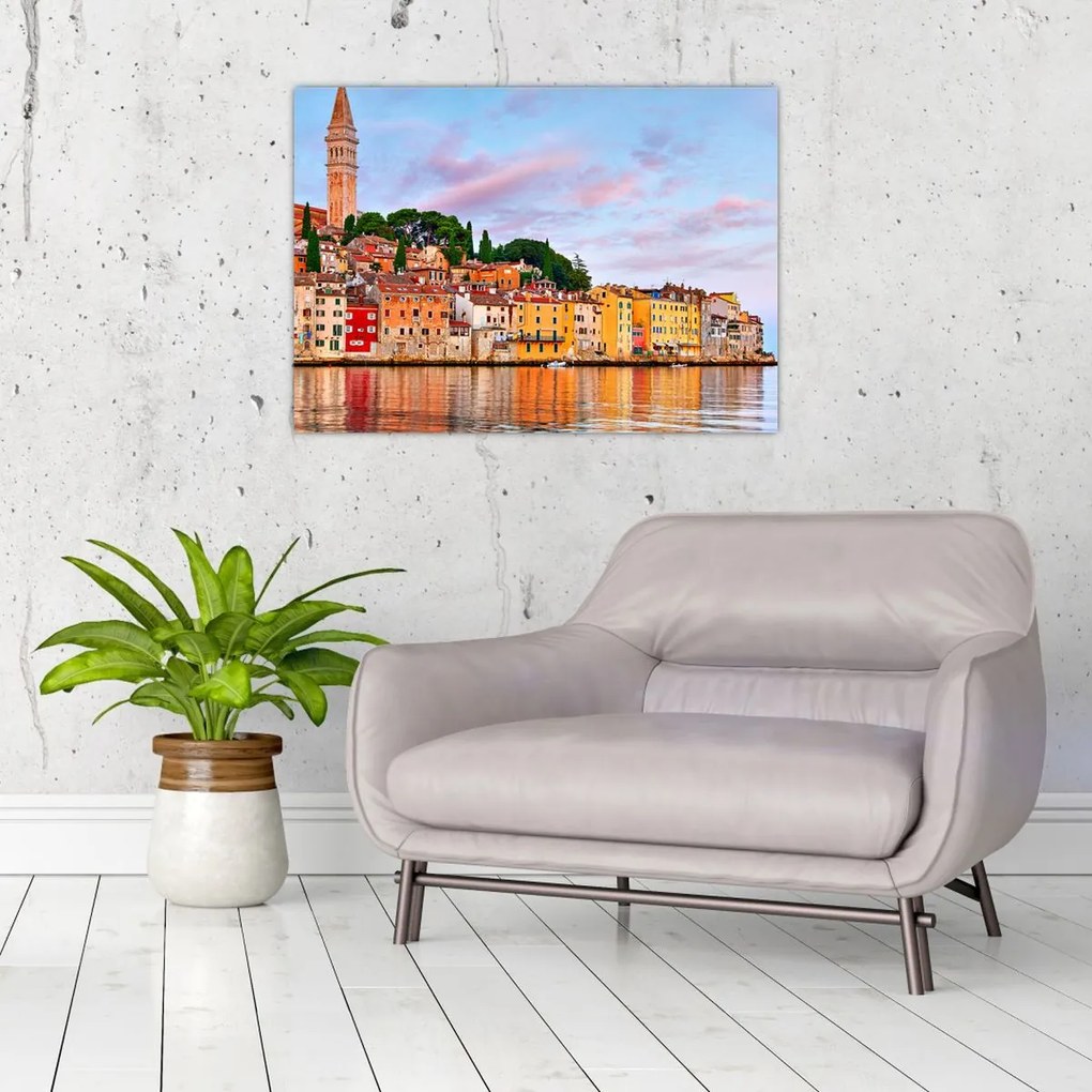 Üveg kép - Rovinj, Horvátország (70x50 cm)