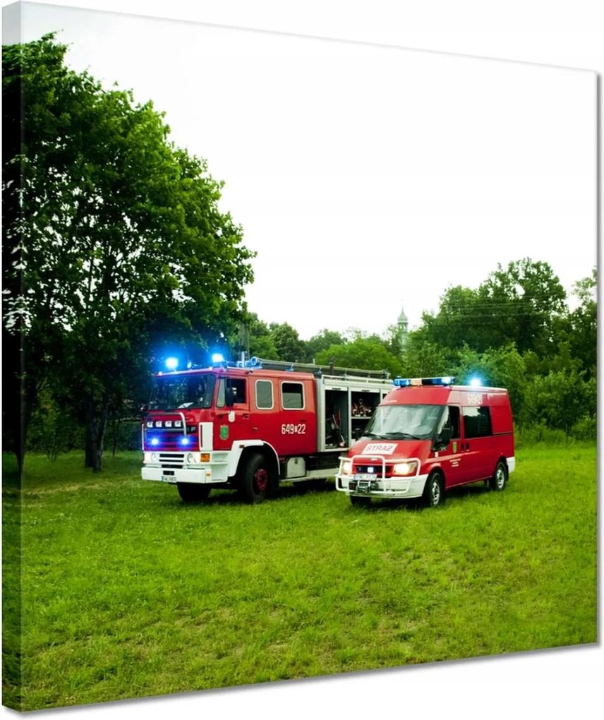Vászonkép 30x30 Tűzoltóság
