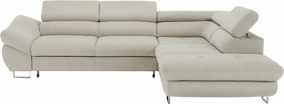 Sarokülőgarnitúra, szürke-bézs taupe, jobbos, FABIA