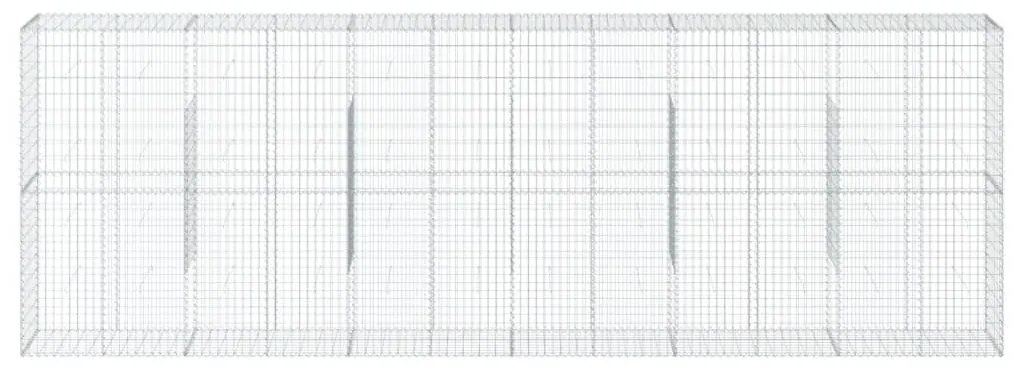 horganyzott vas gabion kosár fedéllel 600 x 50 x 200 cm