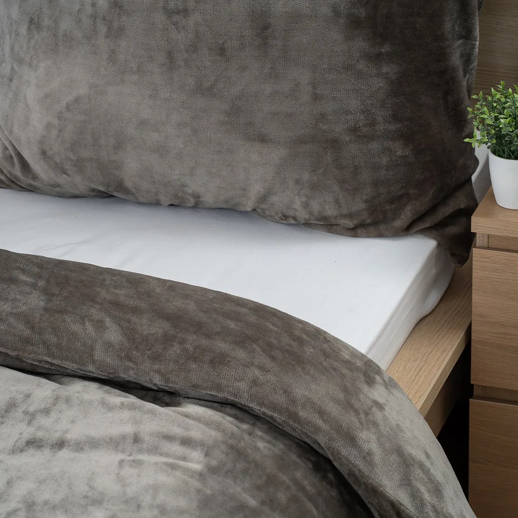 4Home mikroflanel ágyneműhuzat szürke, 140 x 220 cm, 70 x 90 cm, 140 x 220 cm, 70 x 90 cm