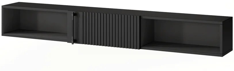 RAFTT fali polc ajtóval 150 cm, fekete