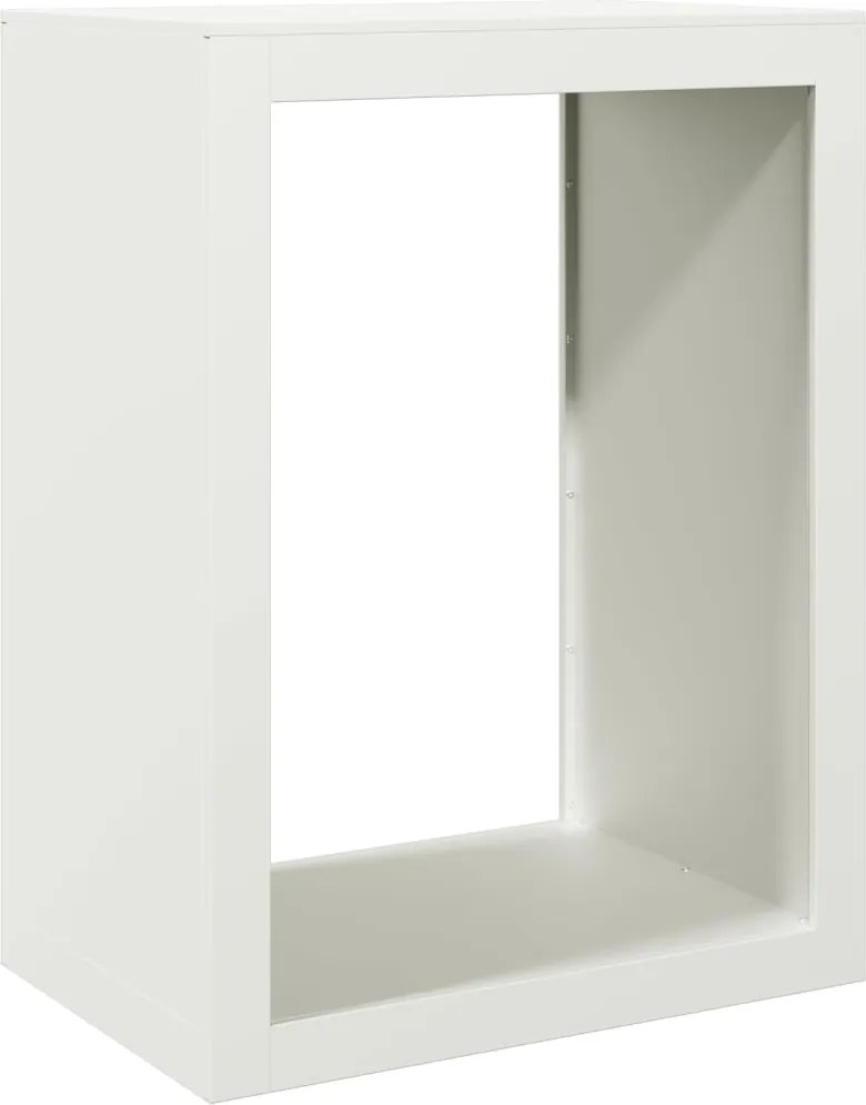 vidaXL fehér acél tűzifatároló 60 x 40 x 80 cm