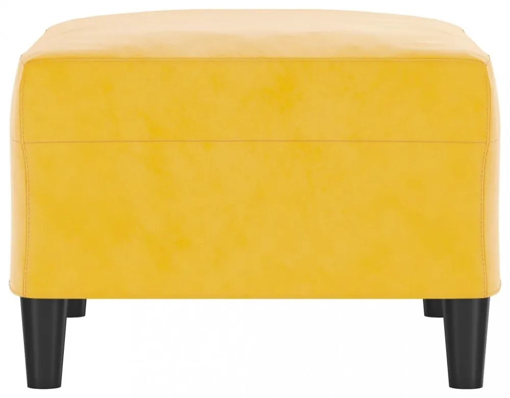 sárga bársony lábzsámoly 70x55x41 cm