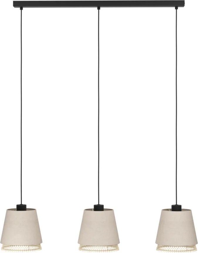 EGLO 43976 TABLEY Modern Led Függesztett Lámpa Bézs, Barna, Fekete E27 IP20