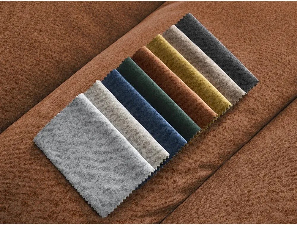 Narancssárga bársony kanapé 276 cm Sierra – Bobochic Paris