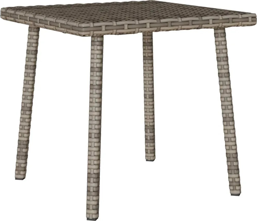 vidaXL téglalap szürke polyrattan kerti dohányzóasztal 40x40x37cm