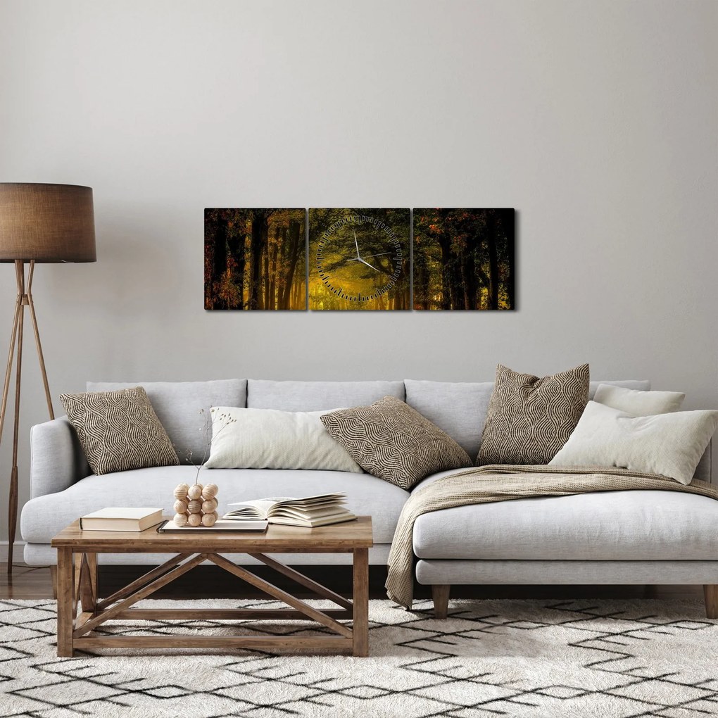 Erdő képe (órával) (90x30 cm)