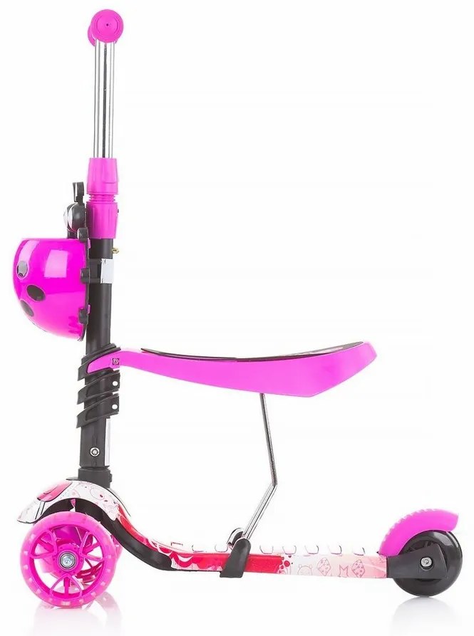 Chipolino robogó vezető rúddal Kiddy Evo 3in1 ,Lollipop