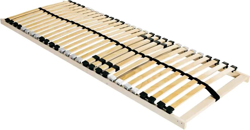 vidaXL Lécalap Barna 80 x 190 cm Tömör bükkfa