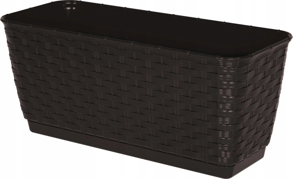 Umbra Rattan virágtartó erkélyre terasz ablakpárkányra 40cm, állvánnyal