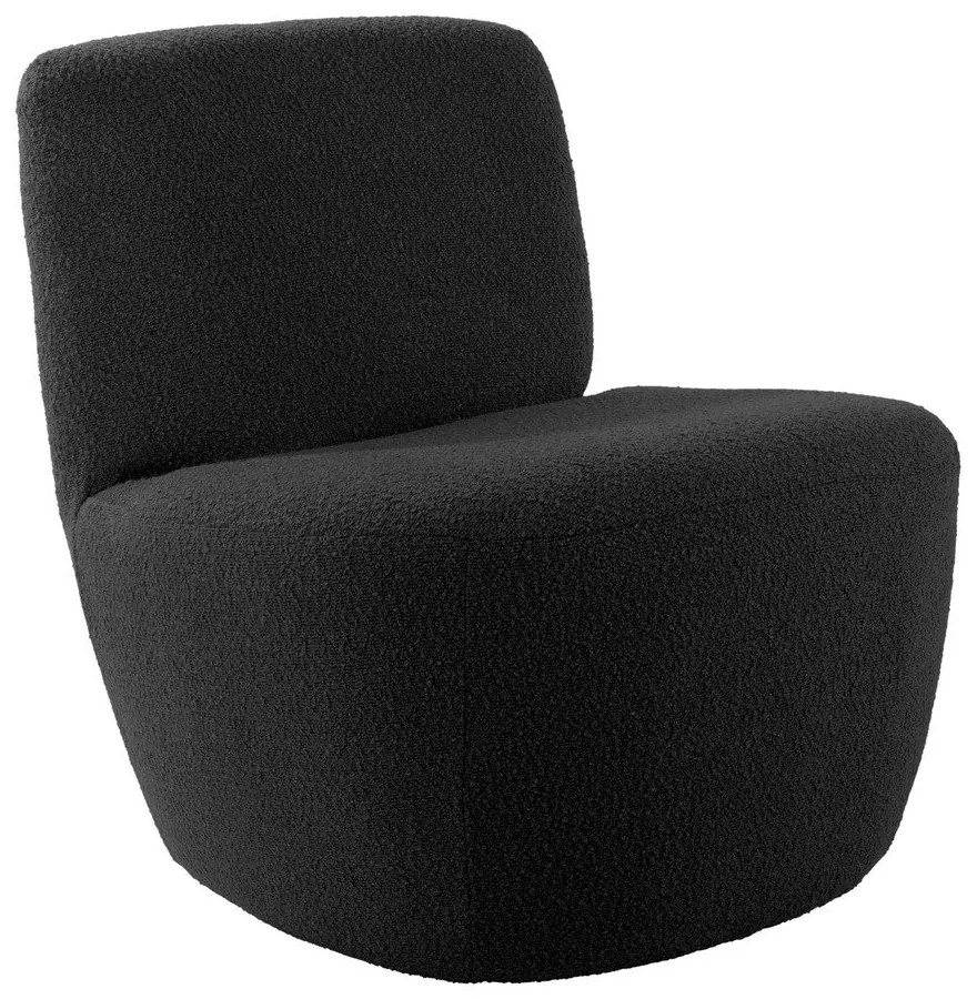 Fekete buklé fotel Ada – Leitmotiv