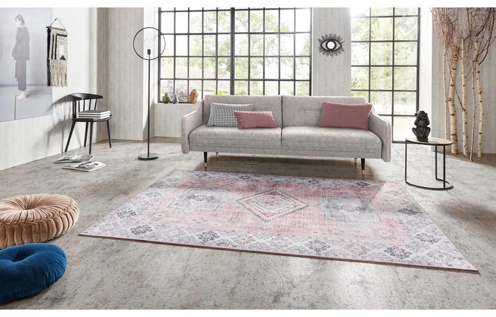 Gratia világos rózsaszín szőnyeg, 80 x 150 cm - Nouristan