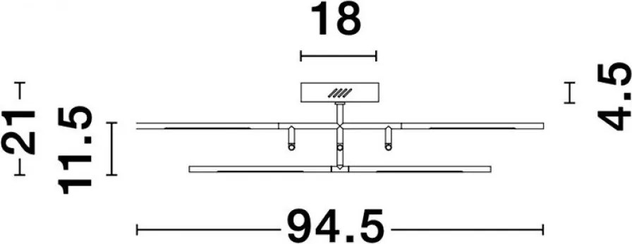 NOVALUCE 9180714 Modern LED Mennyezeti Lámpa LED IP20