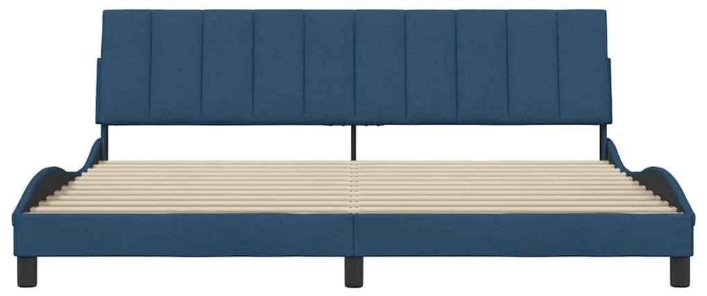 kék szövet ágykeret matrac nélkül Hanko 200 x 200 cm