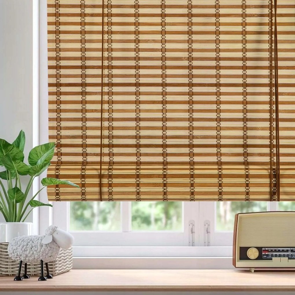 Bambusz sötétítő roló napellenző 90x220 cm