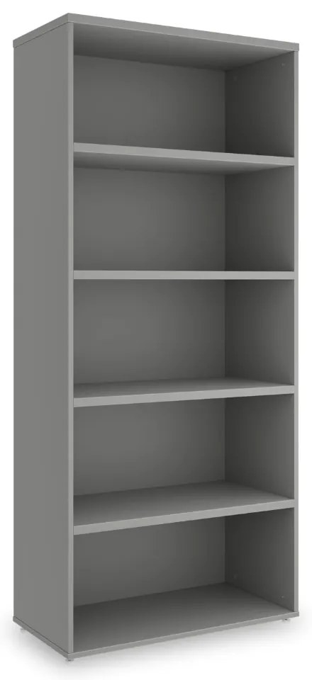 SimpleOffice magas szekrény 80 x 40 x 180 cm, szürke