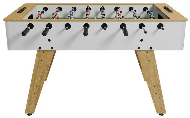 Juskys Csocsóasztal 142x76x88 cm - natúr/fehér