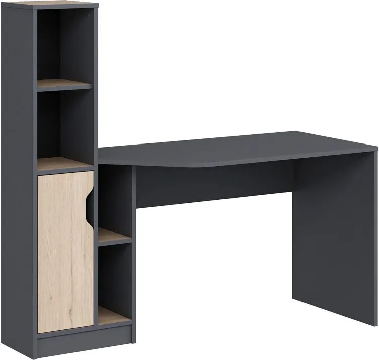 Viora íróasztal, antracit-dió, 150 cm