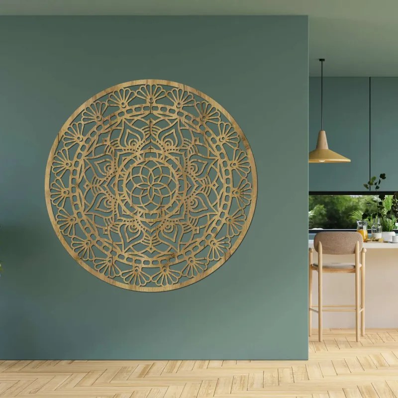 Fából készült mandala, életvirág - SOFI