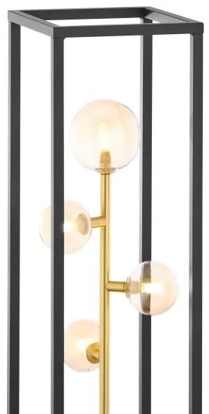 Jupiter 1911 - NEPTUN állólámpa 4xG9/14W/230V arany/fekete/füstös bézs