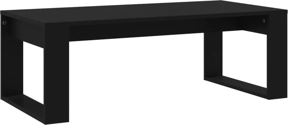 vidaXL fekete szerelt fa dohányzóasztal 102 x 50 x 35 cm