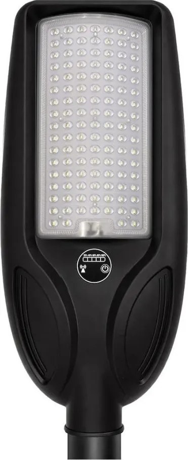 LED dimmelhető napelemes utcai lámpa érzékelővel VENICE 100W/6000 mAh IP65 fekete + távirányító