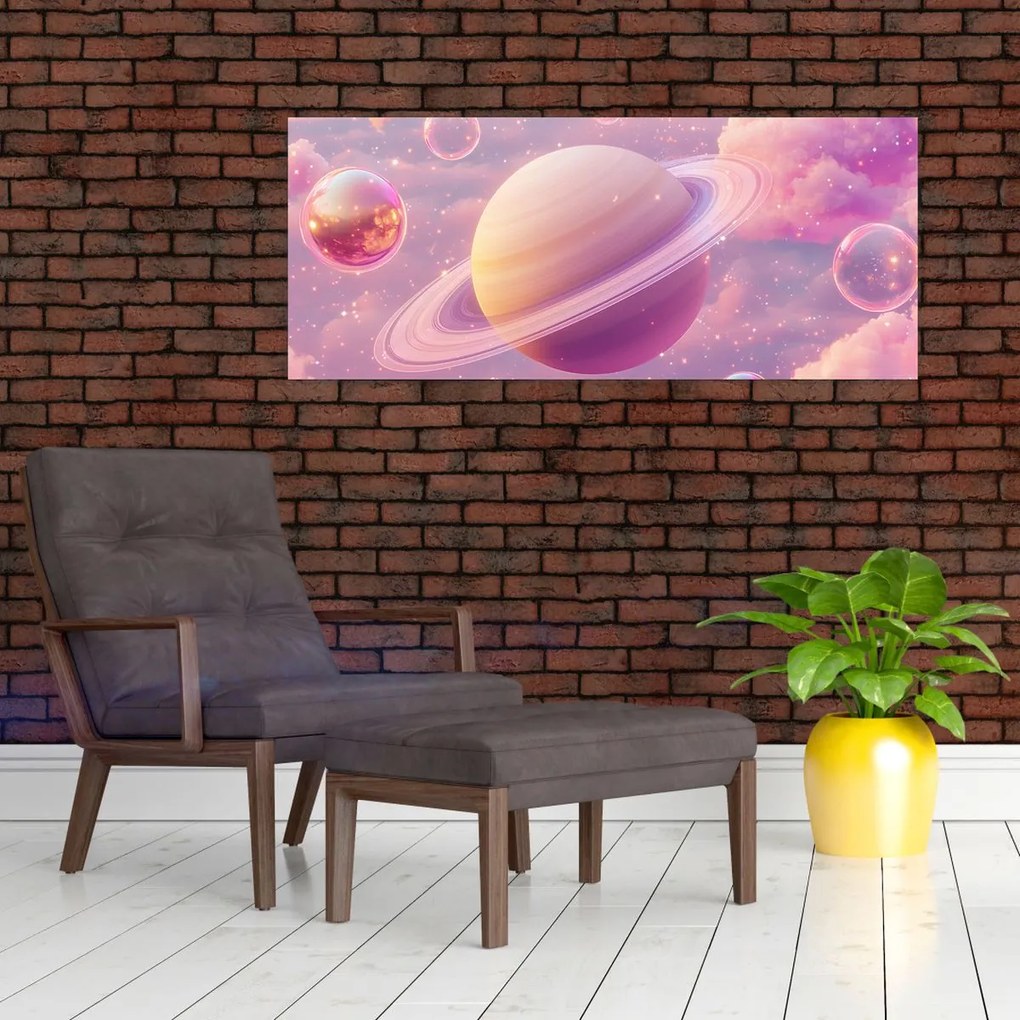 Kép - Rózsaszín bolygó (120x50 cm)