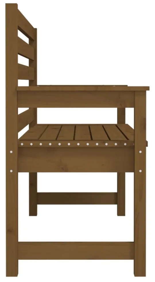 mézbarna tömör fenyőfa kerti pad 109 x 48 x 91,5 cm