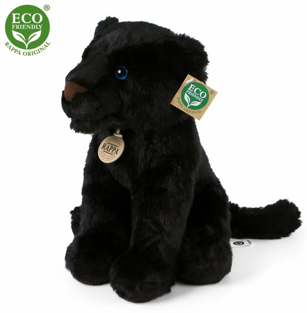 ECO-FRIENDLY plüss fekete leopárd, 30 cm