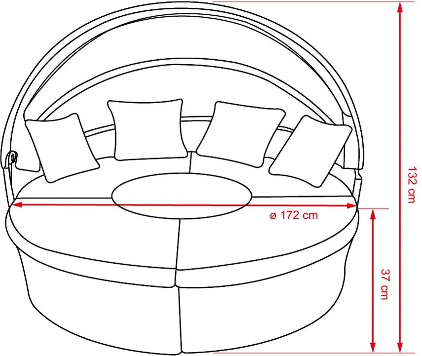 13 részből álló multifunkciós CATALINA 2023 kerti kanapé + ülőgarnitúra - barna/sötétszürke
