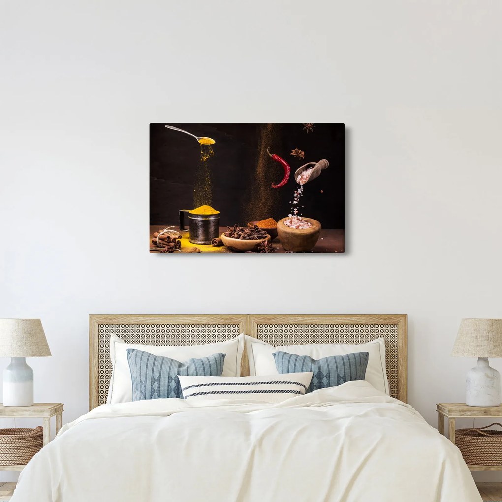Kép - Fűszerek mozgásban (90x60 cm)