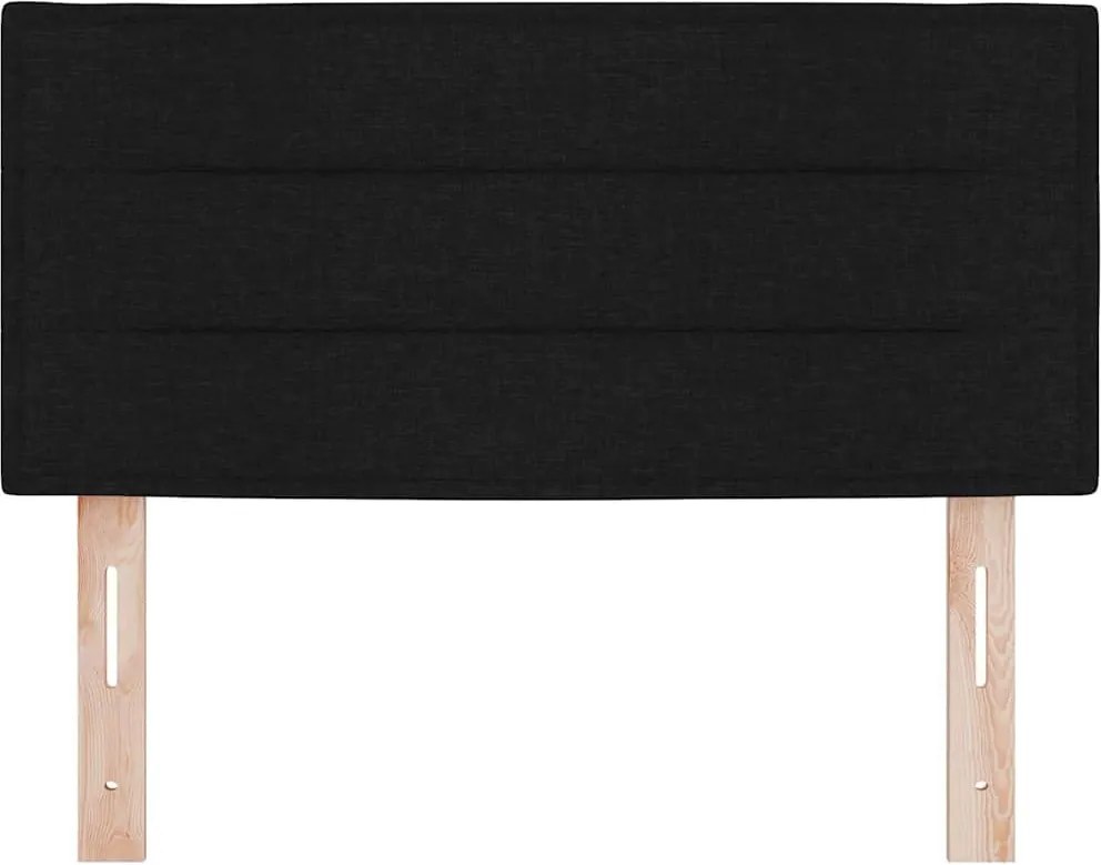 vidaXL LED ágytámla LED -es lámpákkal Fekete 80 cm Poliészter