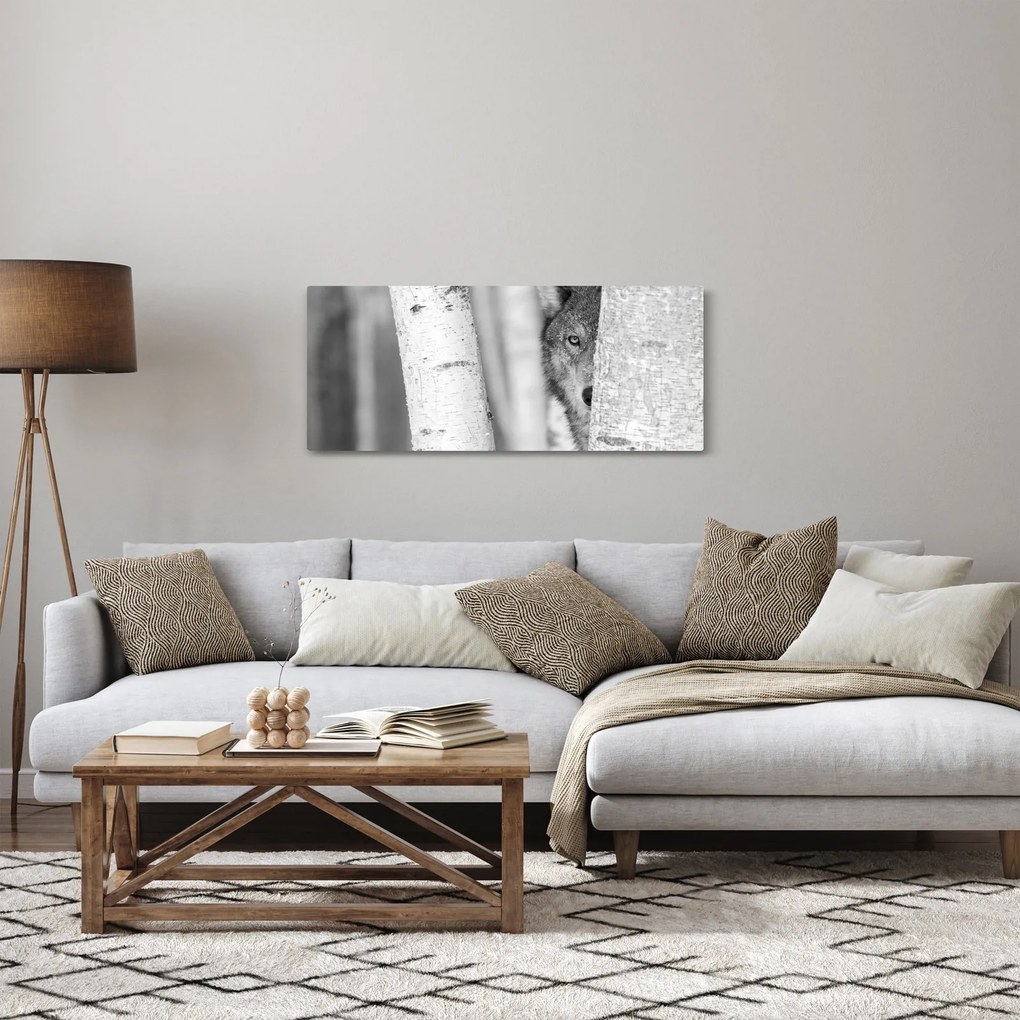 Kép - Farkas az erdőben (120x50 cm)