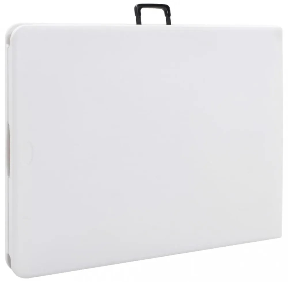 fehér HDPE összecsukható kerti asztal 180 x 72 x 72 cm