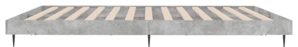betonszürke szerelt fa ágykeret 160 x 200 cm