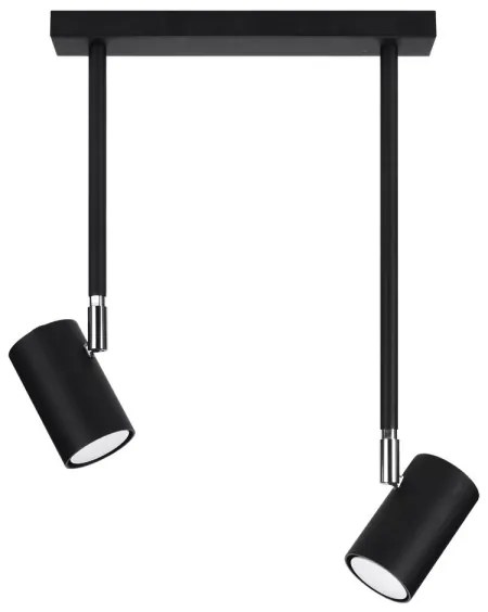 Sollux SL.1075 - Csillár rúdon NORANO 2xGU10/40W/230V fekete
