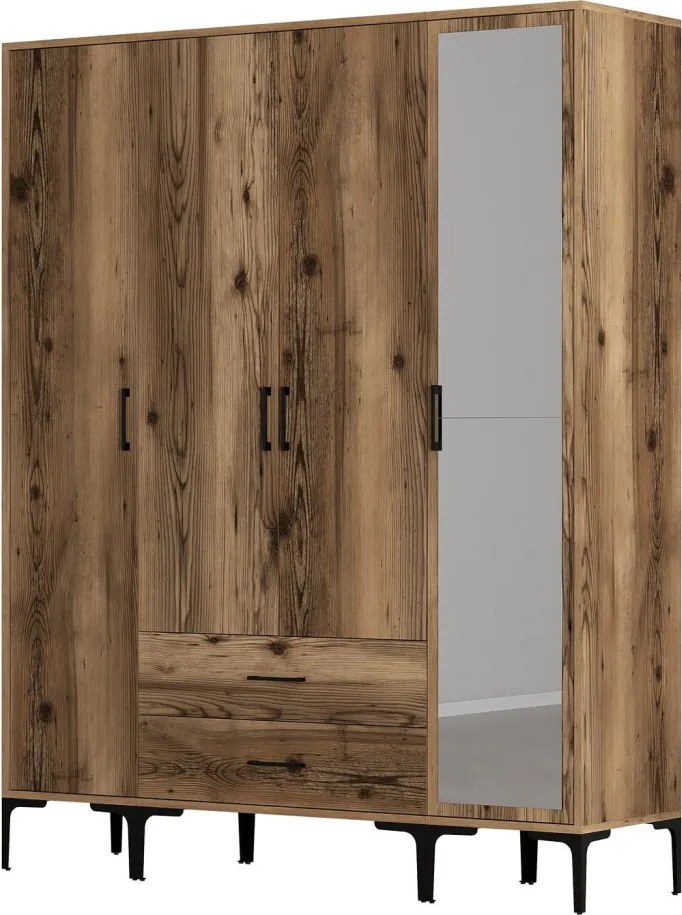 Kumsal gardróbszekrény, dió, 160 cm – TR845HCT5497