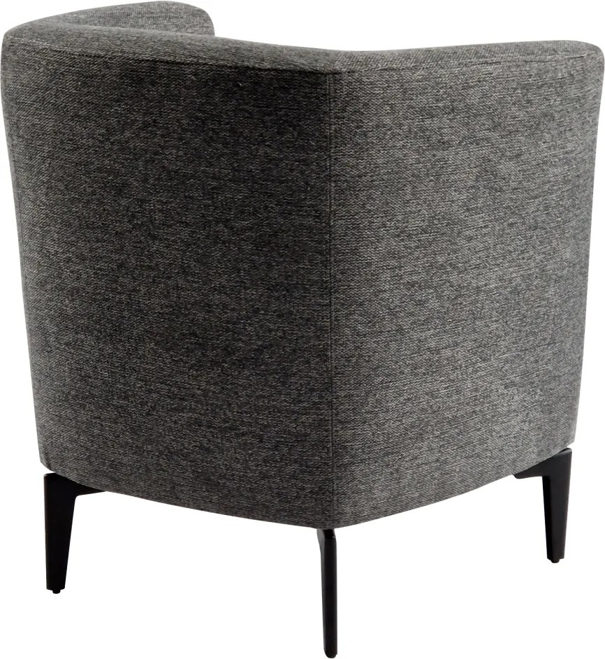 Design fotel, szürke/fekete, KAPY
