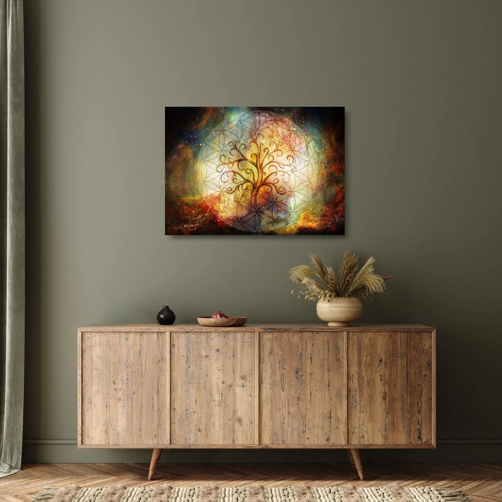 Absztrakt kép fáról (üvegen) (70x50 cm)