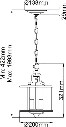 Hinkley HK-GENTRY-P-S-PN - GENTRY láncos csillár 3xE14/60W/230V, fényes króm
