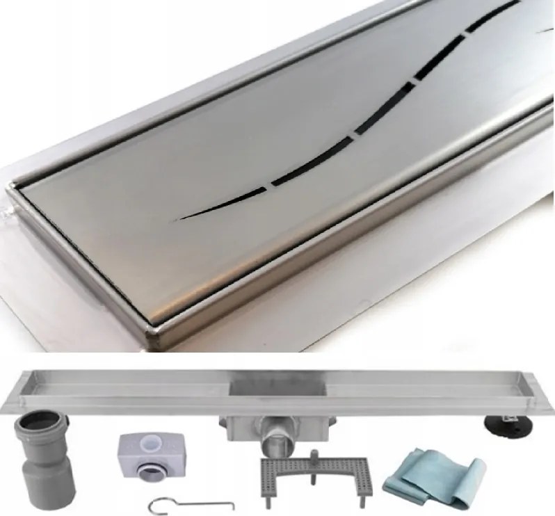 Zuhanyfolyóka 100 cm alacsony beépítés 52 mm M08 minta