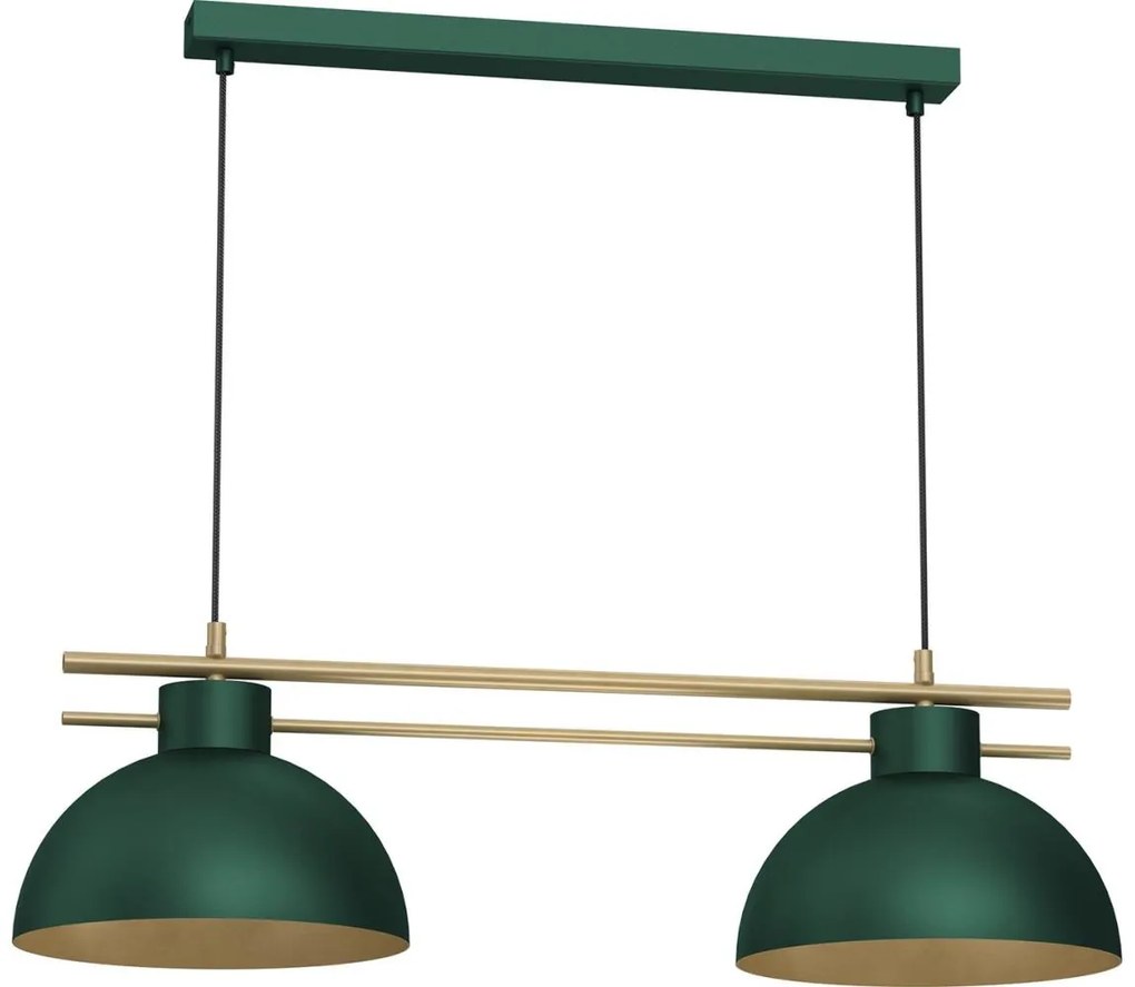 Csillár zsinóron ESTATE 2xE27/15W/230V zöld