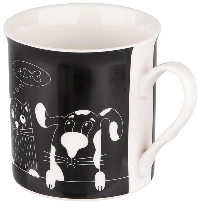 Altom Porcelán hűvös baráti bögrés, 250 ml, fekete