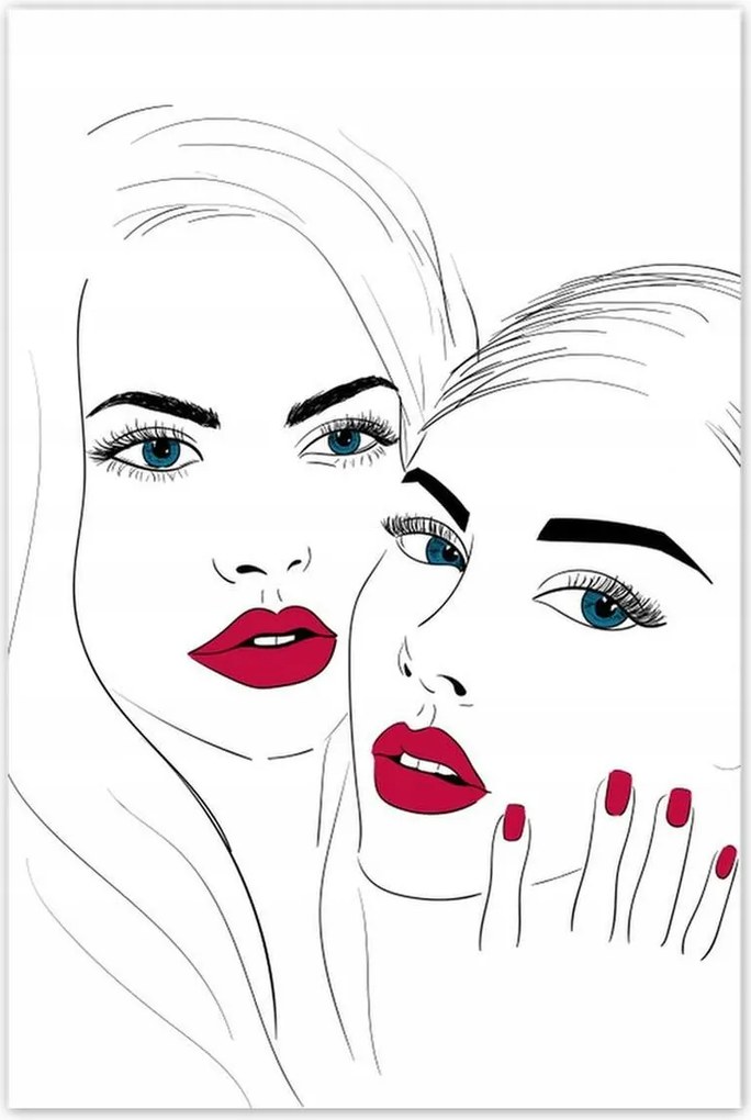 Poszterek 60x90 Csajok piros szájjal