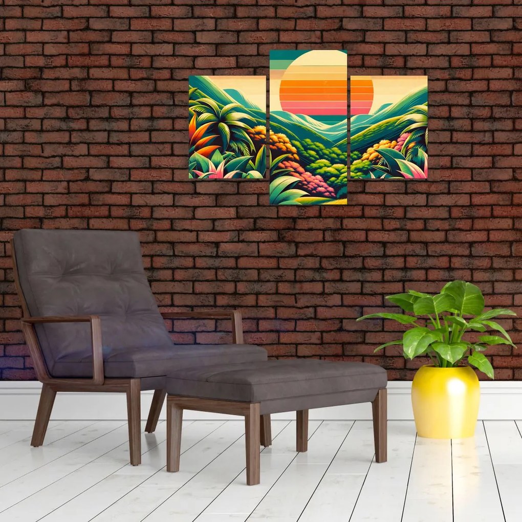 Kép - Színes naplemente (90x60 cm)