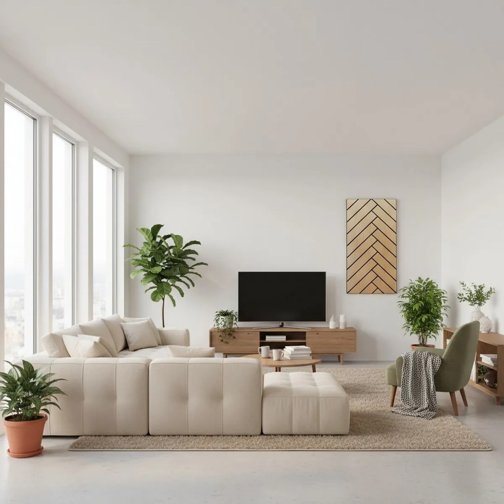 Freja parketta mintás akusztikus falipanel 120x60x0,9cm - világos tölgy - sötét tölgy