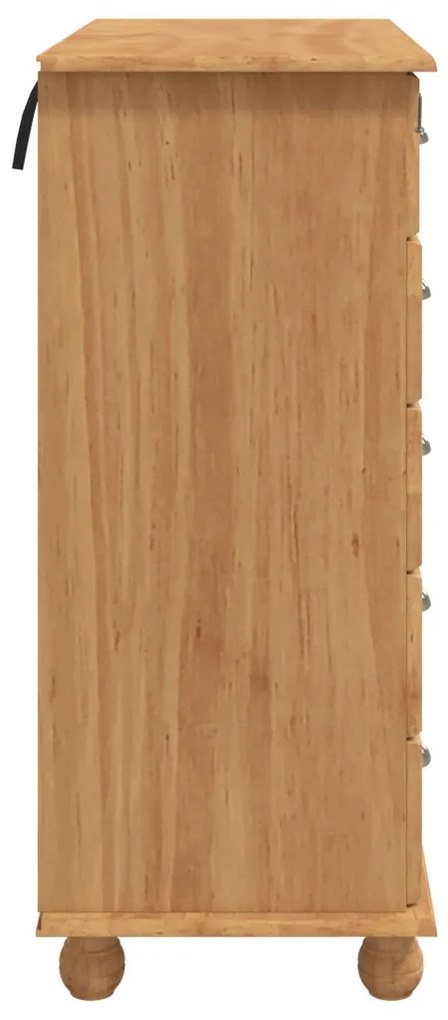 Fiókos Szekrény 'ASKIM'91x40x95.5 cm Tömör Fa Fenyő