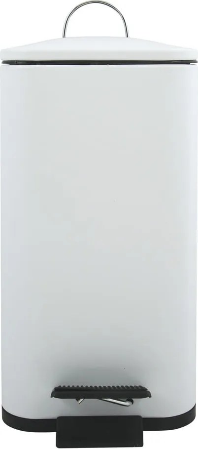 Matt fehér acél pedálos szemetes 5 l Erik – Spirella
