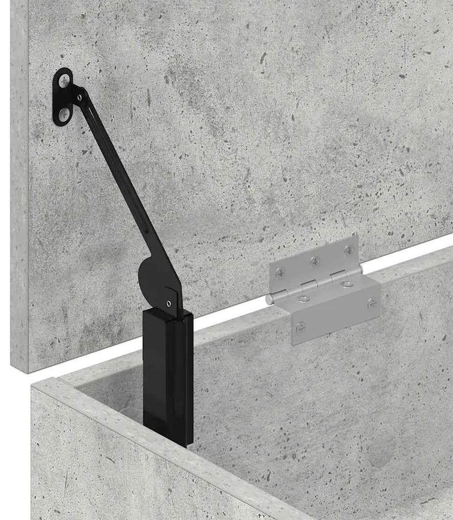 betonszürke szerelt fa cipőpolc 102x30,5x45 cm
